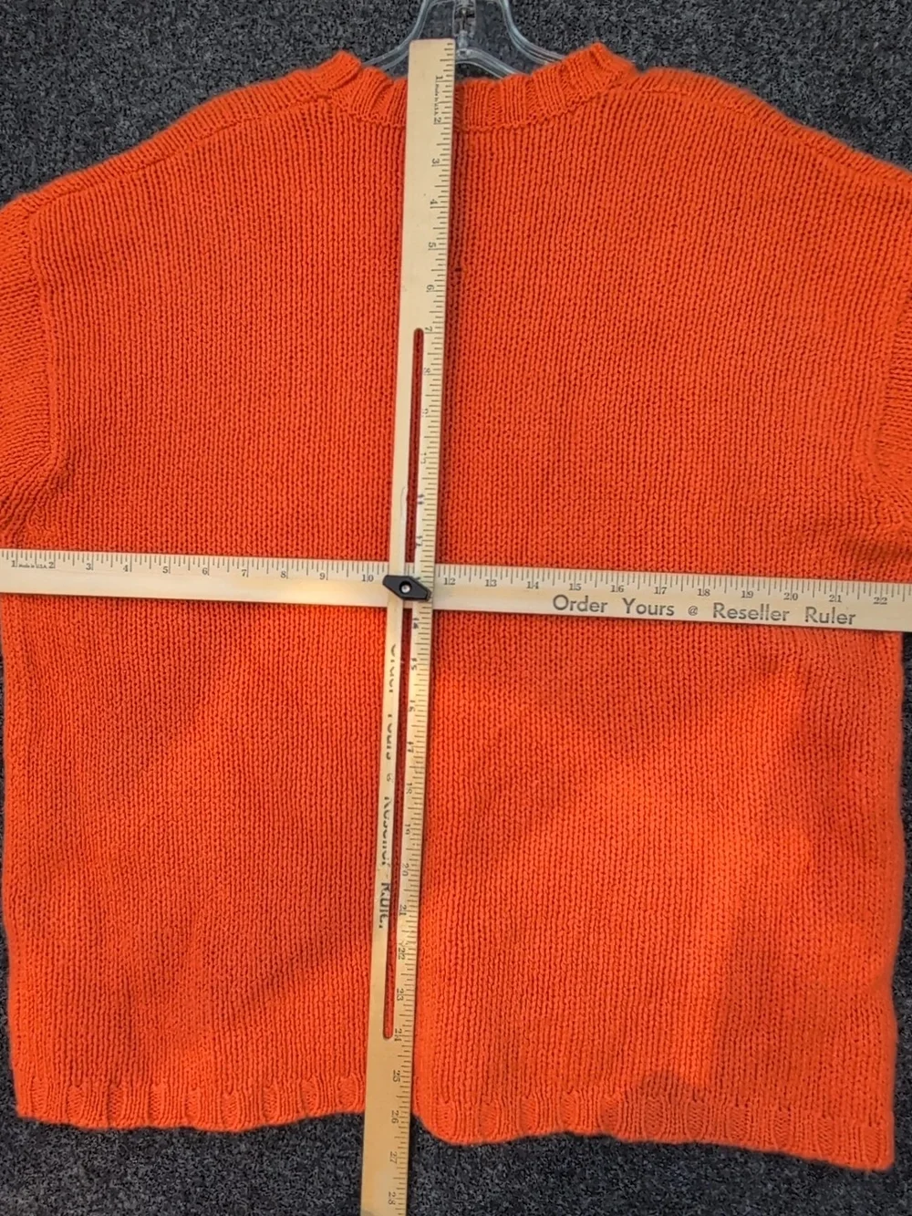 Vtg J Crew Sweater Mens Large Orange Wool Fisherman Cable Knit Hong Kong